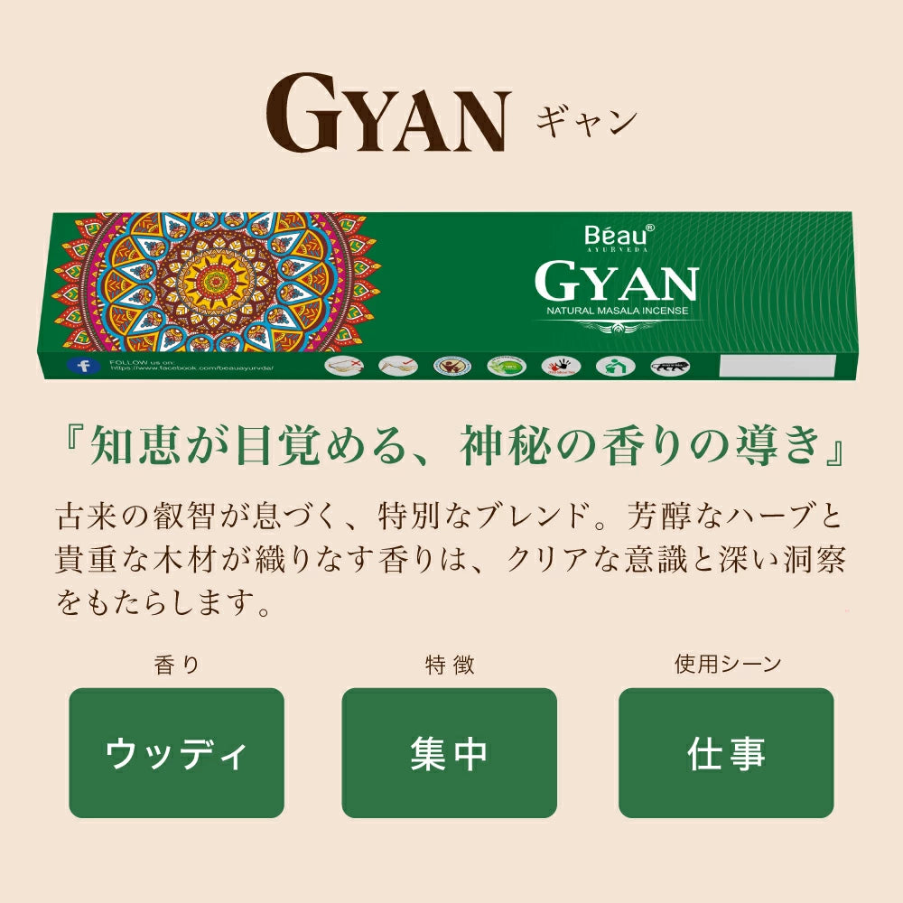 お香 Beau Ayurveda お得なおまかせセット 2種/4種/6種セット