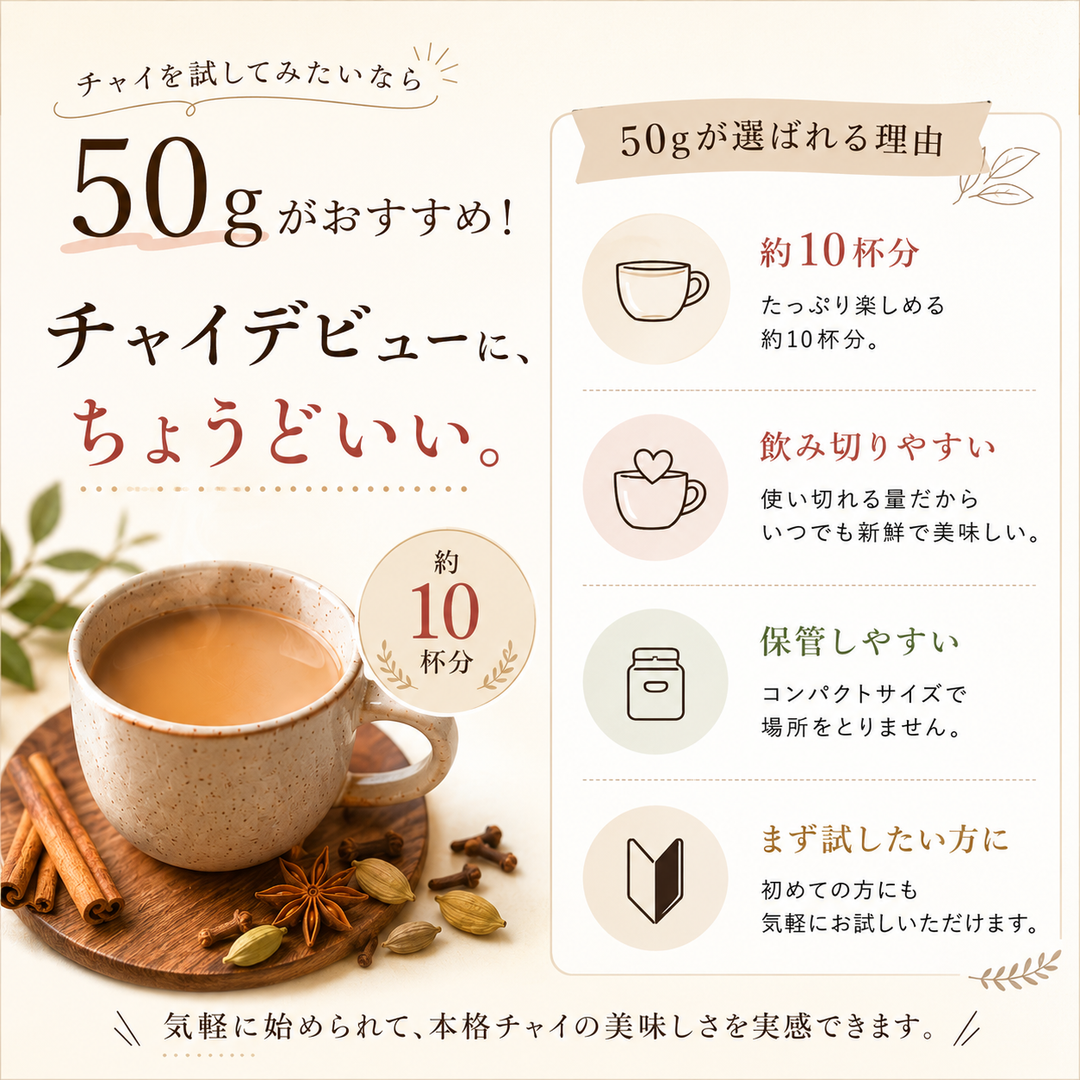 オリジナルスパイスパウダーブレンドマサラチャイ /Chai masala /50g