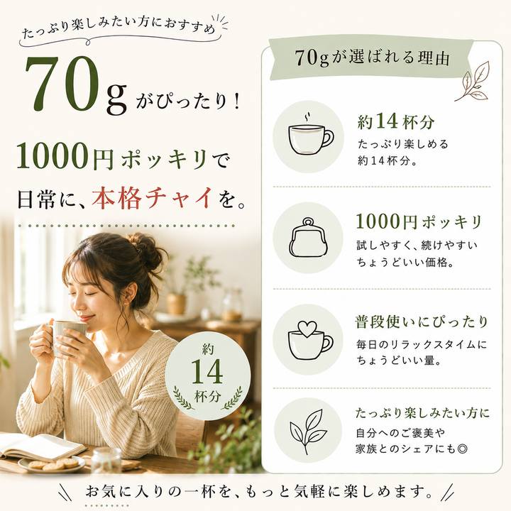オリジナルスパイスパウダーブレンドマサラチャイ /Chai masala /70g